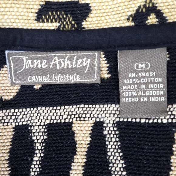 Vintage Jane Ashley Casual Lifestyle Animal Print Tapestry Woven Jacket M Cotton - Picture 6 of 6